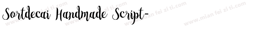 Sortdecai Handmade Script字体转换